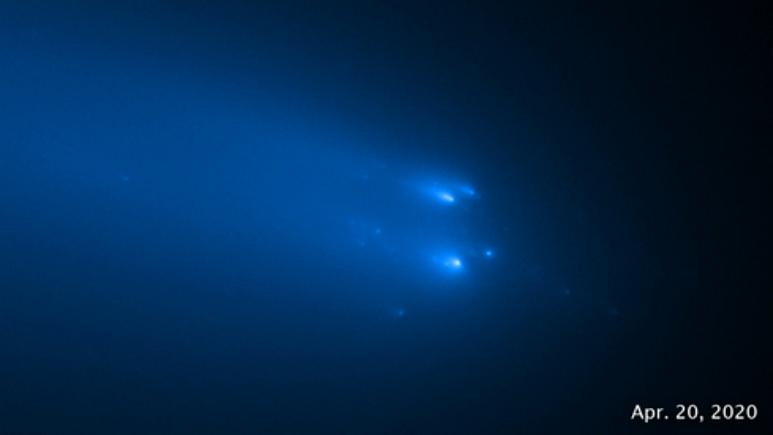 تصویر هابل از متلاشی شدن یک ستاره دنباله دار
